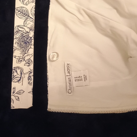 Christian Lacroix Toile De Jouy Dress - Size 0 - Classic French Floral Design - Picture 9 of 12